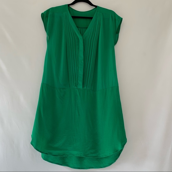 Green Sheer Tunic Button Up Sleeveless Dress S/M - Picture 8 of 16